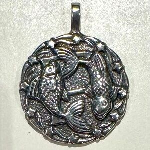 Sterling Pisces charm